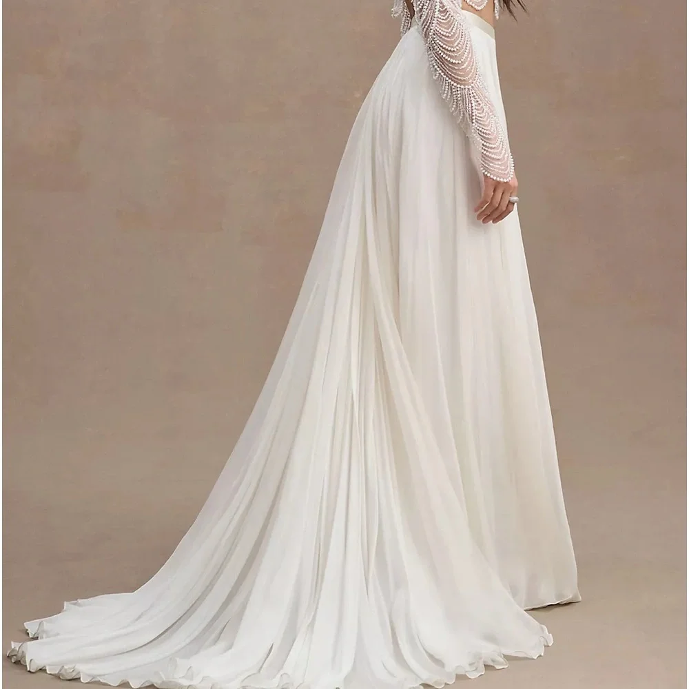 NWT BHLDN Catherine Deane Delia Silk Chiffon Skirt 10 - Picture 5 of 11